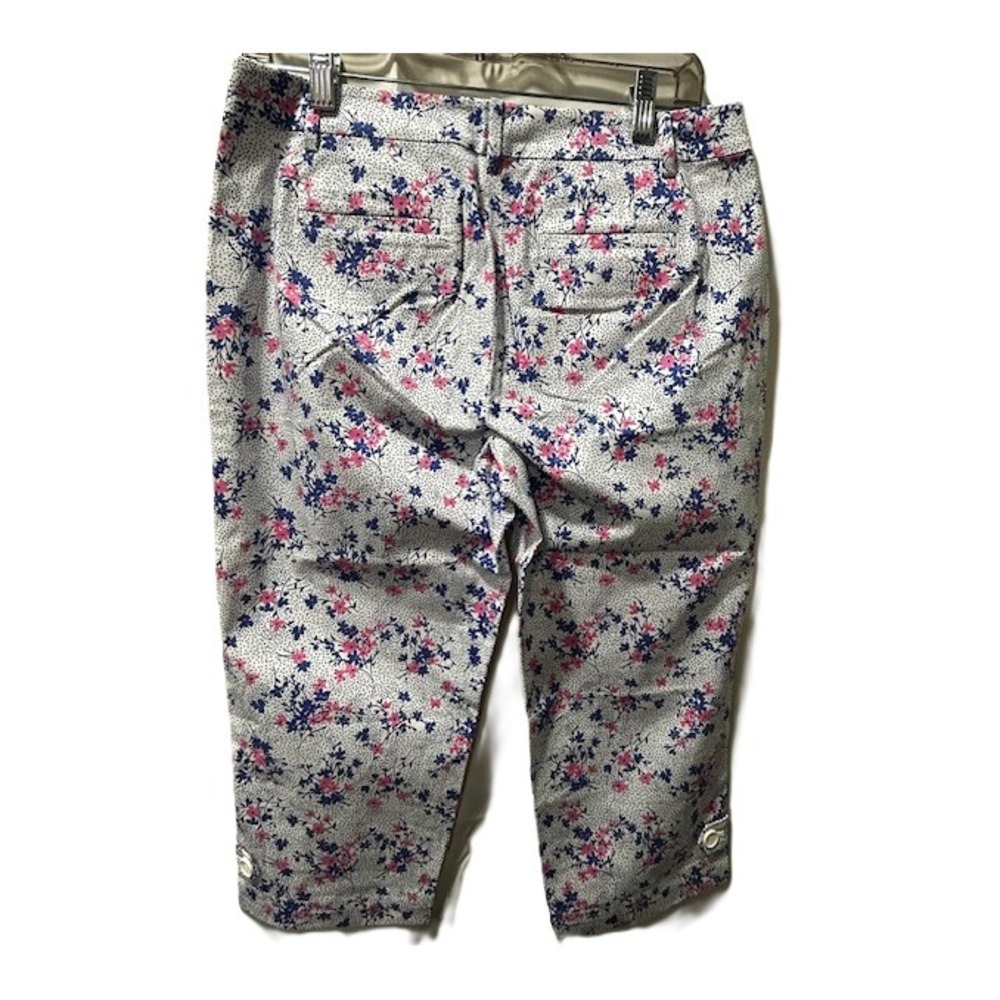 Talbots Women's Chatham Crop Pants with floral print, Size Petite 8 - Picture 3 of 4